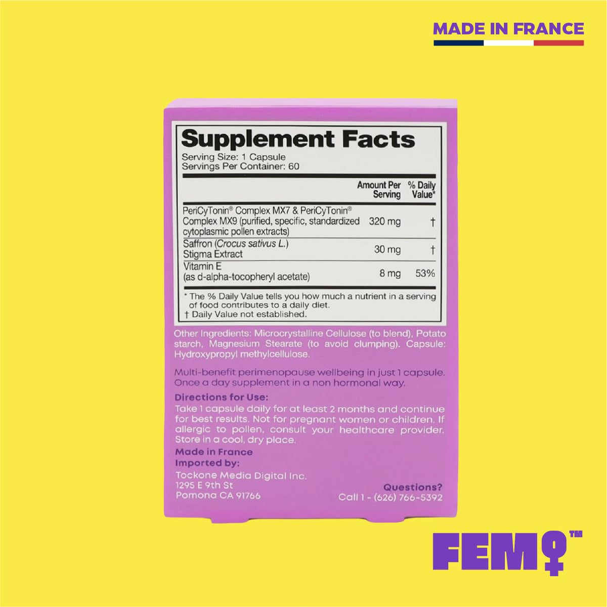 Upsa FEM Perimeno Perimenopause Supplements for Women - Non-Hormonal Pre-Menopause Support for Hot Flashes, Night Sweats, Mood, Sleep & Low Energy - 30 Capsules UpsaBuy Supplements Australia
