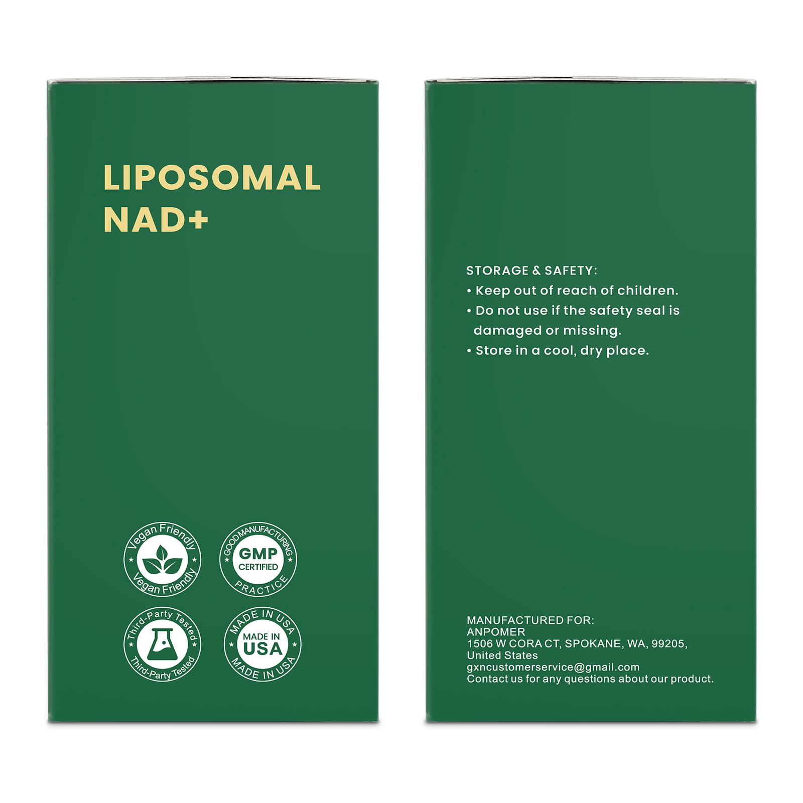 ANPOMER NAD Supplement with Liposomal Nicotinamide Riboside 600mg, Resveratrol, CoQ10, PQQ & D-Ribose, Electrolyte Blend, 30 Liquid Packets ANPOMERBuy Supplements Australia