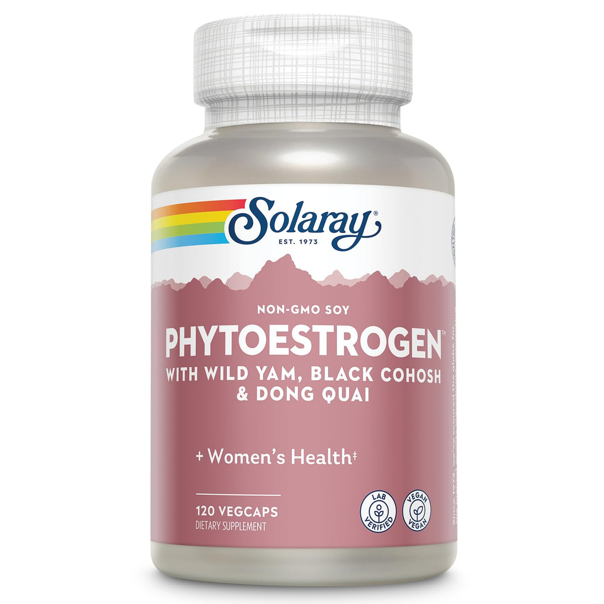 SOLARAY PhytoEstrogen Menopause Supplements - Wild Yam, Black Cohosh, and Dong Quai Estrogen Pills for Women's Health - Vegan, Lab Verified, 60-Day Guarantee (30 Servings, 120 VegCaps) SOLARAYBuy Supplements Australia
