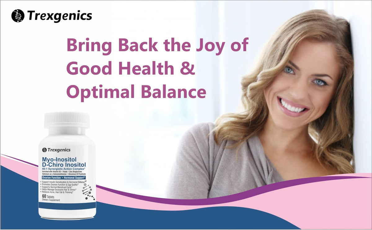 Trexgenics SYNERGISTIC & ADVANCED PCOS Support Myo-Inositol 1000 mg, D-Chiro TrexgenicsBuy Supplements Australia
