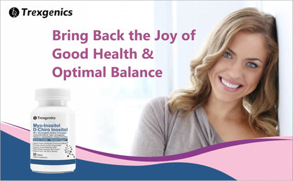Trexgenics SYNERGISTIC & ADVANCED PCOS Support Myo-Inositol 1000 mg, D-Chiro TrexgenicsBuy Supplements Australia