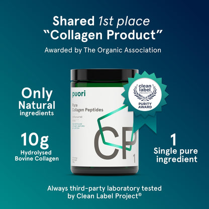 Puori CP1 Pure Collagen Hydrolysed Peptides 300g (30 Servings) PuoriBuy Supplements Australia