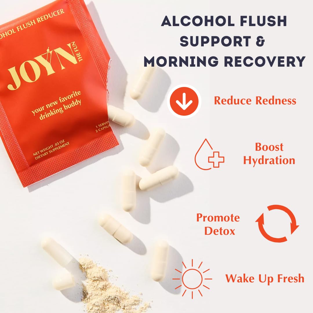 JOYN Supplement Value Pack: Alcohol Flush & Asian Glow Relief, Morning Recovery, Liver Support | Feel Better Before & After Drinking | with NAC, DHM, Milk Thistle, Glutathione, B12 | 20ct JOYNBuy Supplements Australia