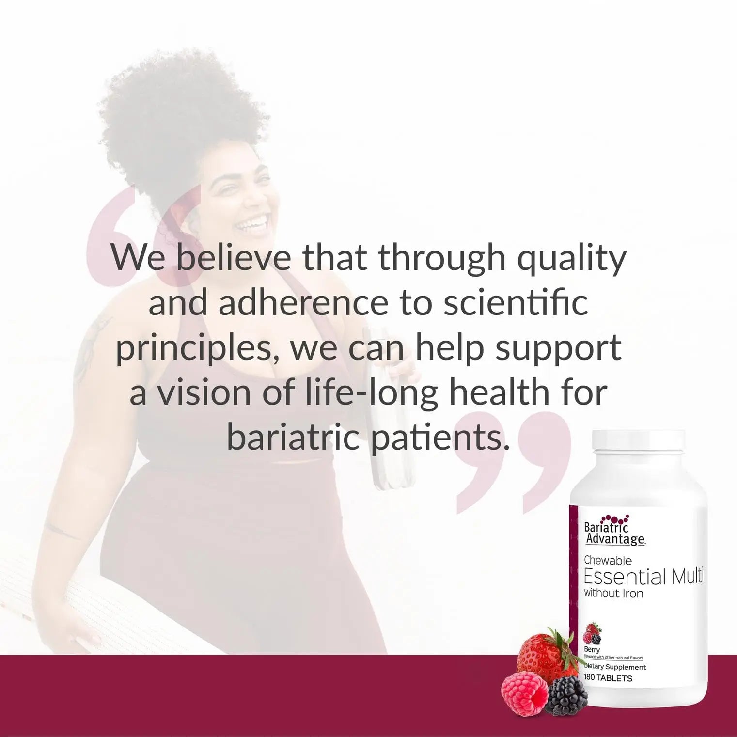 Bariatric Advantage Chewable Essential Multivitamin Without Iron - 200 DV of Key Nutrients - Trace Mineral Support Bariatric Advantage