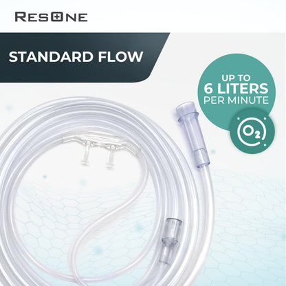 ResOne Soft Nasal Cannula 5-Pack - Oxygen Cannula, Curved Prongs, 4Ft Crush-Resistant Tubing ResOneBuy Supplements Australia
