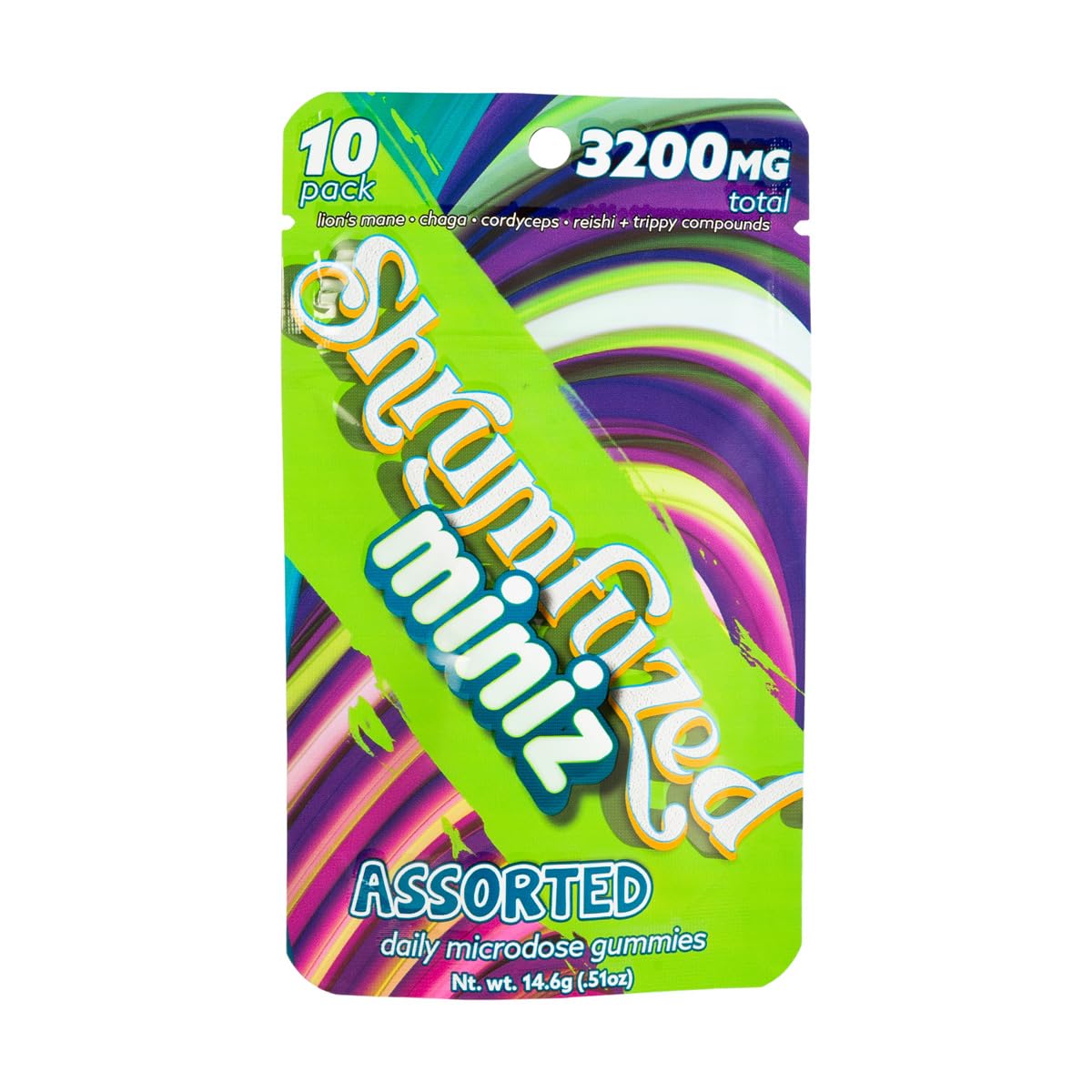 Shrumfuzed Miniz - Proprietary Nootropic Gummy 3200mg - Lion's Mane, Reishi, Chaga, Cordycep, and Proprietary Nootropic Mushroom Blend (10pk, Assorted) ShrumfuzedBuy Supplements Australia