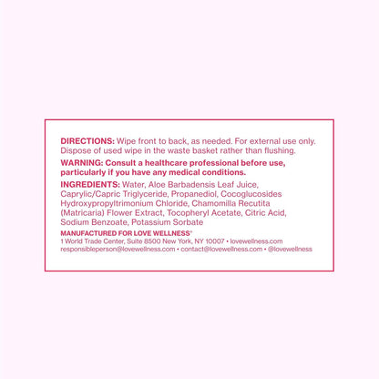Love Wellness pH Balancing Wipes for Women | Fragrance-Free | Vulva Cleanser for Balanced pH, Intimate Health & Hygiene | Non-Irritating with Aloe Vera for Sensitive Skin | Travel Size | 3-Pack Love WellnessBuy Supplements Australia