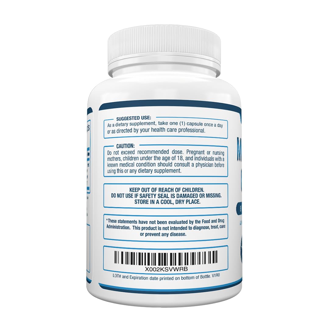 Purely Optimal Magnesium Complex - 6 Forms Magnesium Glycinate, Citrate & Malate - Sleep Support, Stress Relief, Muscles, Heart Health & Relaxation