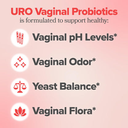URO Vaginal Probiotics for Women pH Balance with Prebiotics & Lactobacillus Probiotic Blend O PositivBuy Supplements Australia