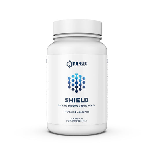 Renue By Science Shield | Liposomal Vitamin C CaAKG P.E.A Hyaluronic Acid Supplement | 120 Capsules with Vitamin C (500mg) CA AKG (150mg) Palmitoylethanolamide (75mg) HLA (75mg) | Made in The USA Renue By ScienceBuy Supplements Australia