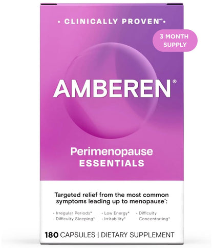 Amberen Perimenopause, Peri-Menopause Multi-Symptom Relief, Vitamin B, Vitamin E & Antioxidants Supplement, Helps Support Hormone Balance, Hot Flashes & Night Sweats, Supplements for Women, 180 Count AmberenBuy Supplements Australia
