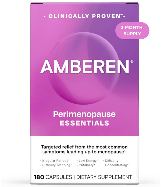 Amberen Perimenopause, Peri-Menopause Multi-Symptom Relief, Vitamin B, Vitamin E & Antioxidants Supplement, Helps Support Hormone Balance, Hot Flashes & Night Sweats, Supplements for Women, 180 Count AmberenBuy Supplements Australia