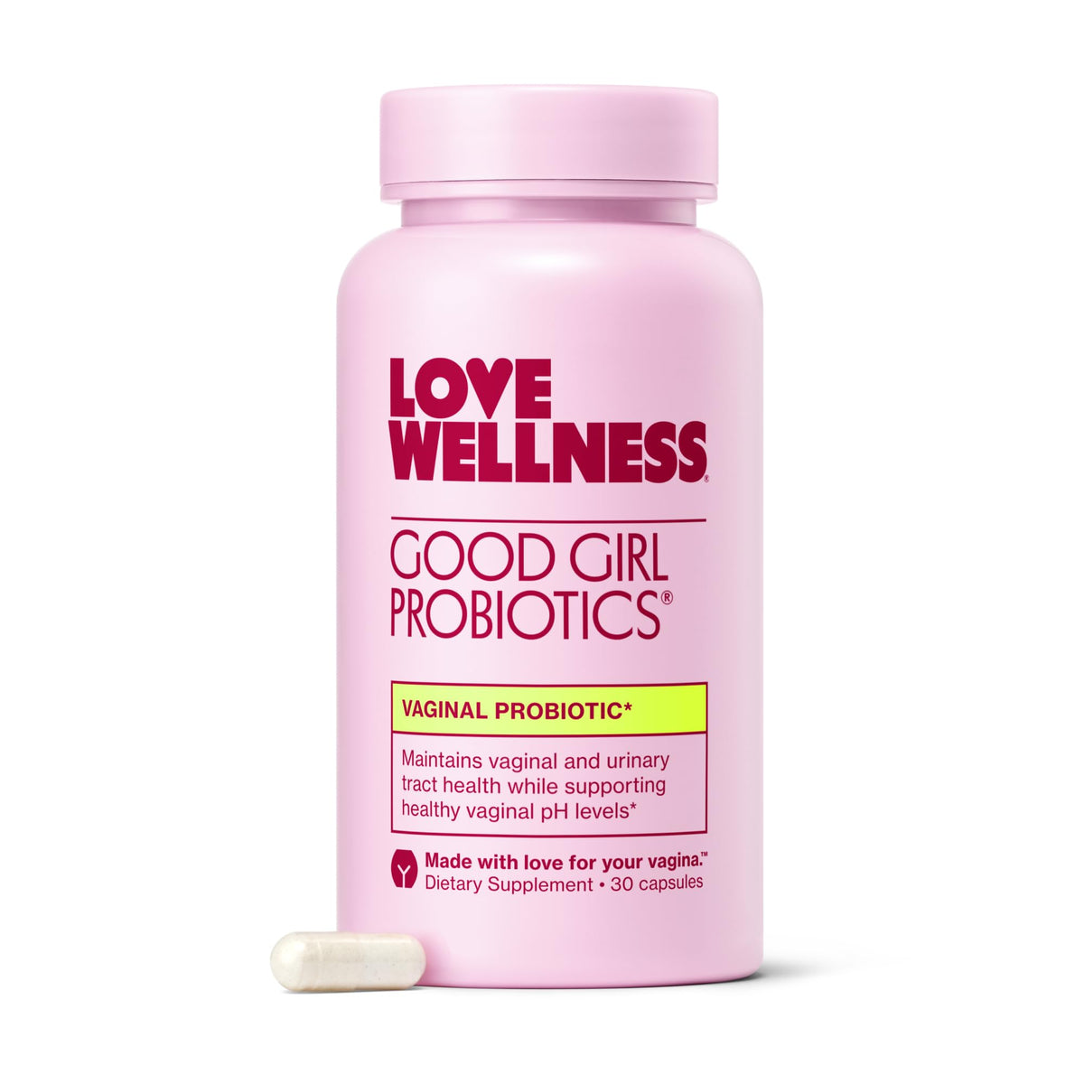 Love Wellness Good Girl Probiotics | Women’s Vaginal Health & pH Balance Supplement | 9-Strain Probiotic for Urinary Tract, Yeast, Odor & Immune Support | Gluten-Free (30-Day Supply) Love WellnessBuy Supplements Australia