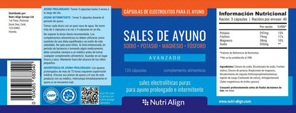 Nutri-Align Fasting Salts Electrolytes Advanced, 120 Capsules | Sodium Potassium Magnesium Phosphorus | Pure Fasting Electrolytes | Sugar Free & Filler Free Nutri-AlignBuy Supplements Australia