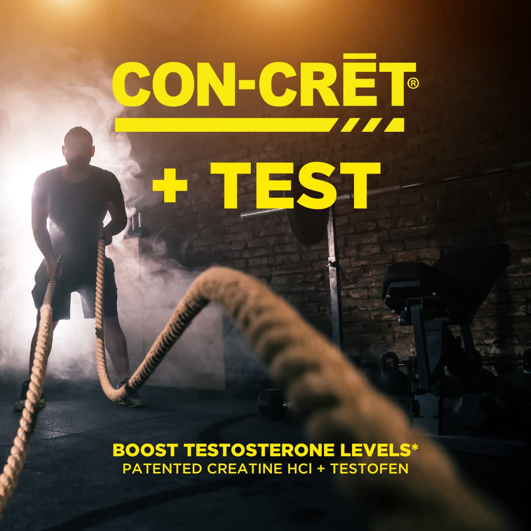 CON-CRET®+ Test, CON-CRET® Patented Creatine HCl Now with Testofen®, Boost Testosterone Levels, 60 Capsules CON-CRETBuy Supplements Australia
