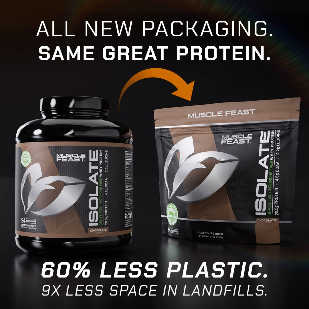 Muscle Feast Grass-Fed Whey Protein Isolate, All Natural Hormone Free Pasture Raised Muscle FeastBuy Supplements Australia