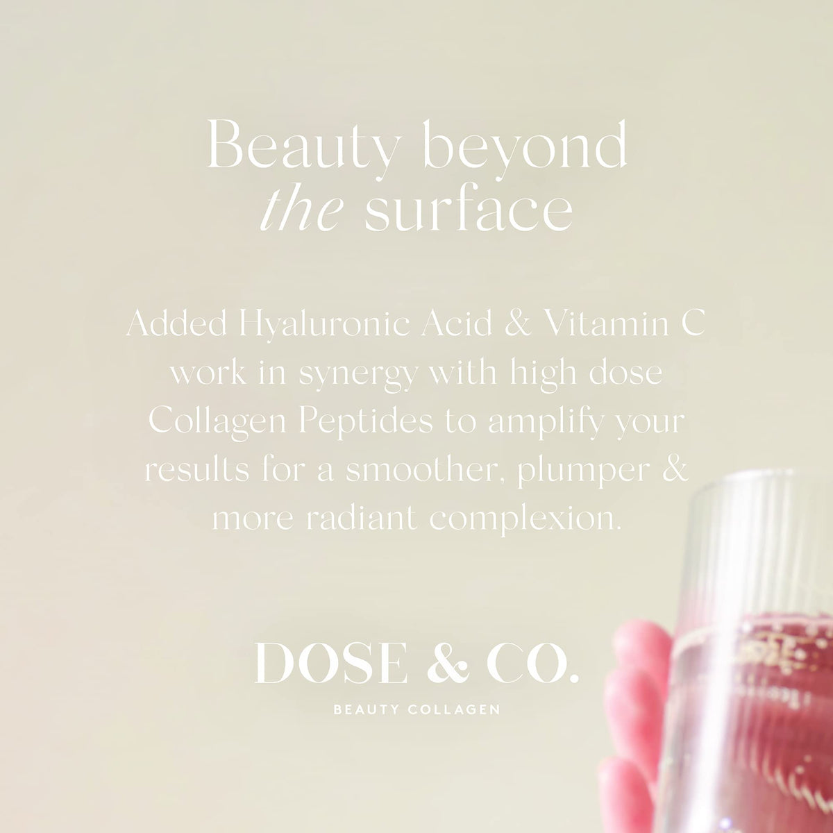 Dose & Co Beauty Collagen with Hyaluronic Acid and Vitamin C, Unflavoured - 255g Powder Supplement DOSE & COBuy Supplements Australia