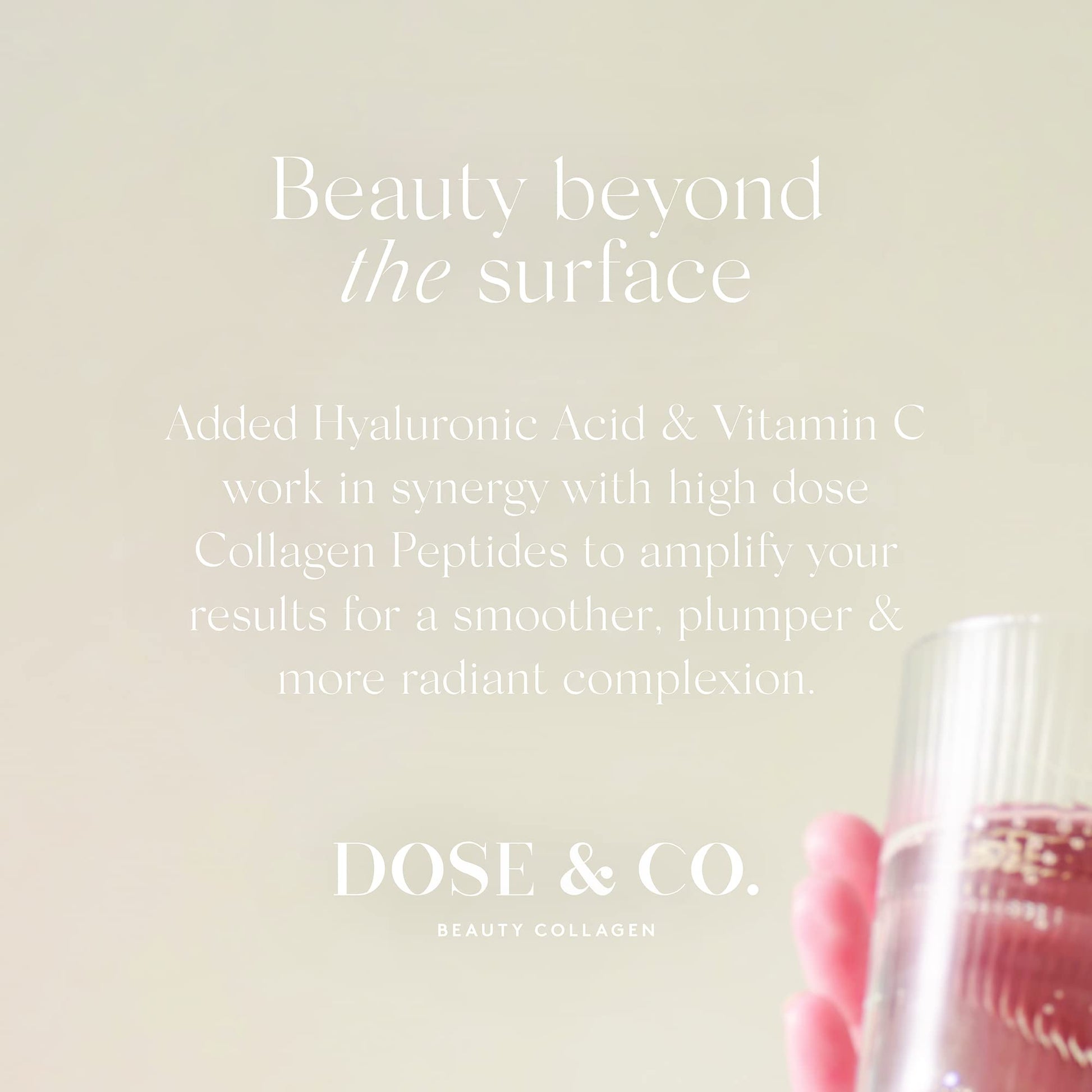 Dose & Co Beauty Collagen with Hyaluronic Acid and Vitamin C, Unflavoured - 255g Powder Supplement DOSE & COBuy Supplements Australia