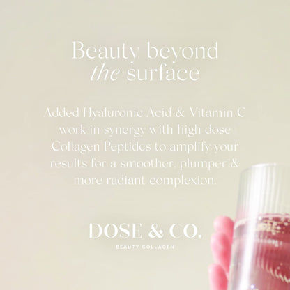 Dose & Co Beauty Collagen with Hyaluronic Acid and Vitamin C, Unflavoured - 255g Powder Supplement DOSE & COBuy Supplements Australia