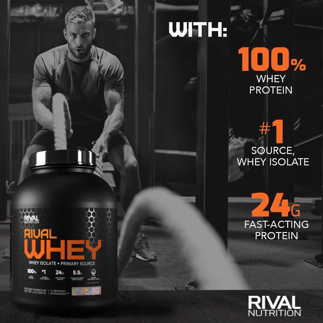 Rivalus Rivalwhey – Fruity Cereal 2lb - 100% Whey Protein, Whey Protein Isolate Primary RivalusBuy Supplements Australia