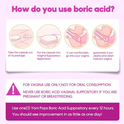 Sweet Mini Me 600mg Boric Acid Suppositories – Natural Vaginal Health Support for Women – pH Balance, Odor & Itch Relief – 30 Count Capsules GenericBuy Supplements Australia