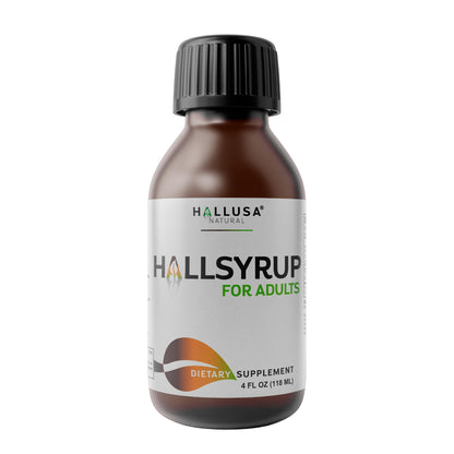 HallSyrup Herbal Supplement for Adults 4 oz – Natural Blend with Turmeric Extract 95%, Fresh Ginger Root, Pure Honey & Aloe Vera – Supports Throat Comfort, Seasonal Wellness & Everyday Vitality Hallusa Natural buy supplements Au