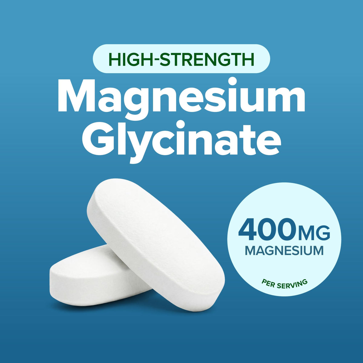 Magnesium Glycinate 400mg | 4+ Month Supply | Sleep, Relaxation & Muscle Support | High Absorption Chelated Magnesium Supplement for Women & Men