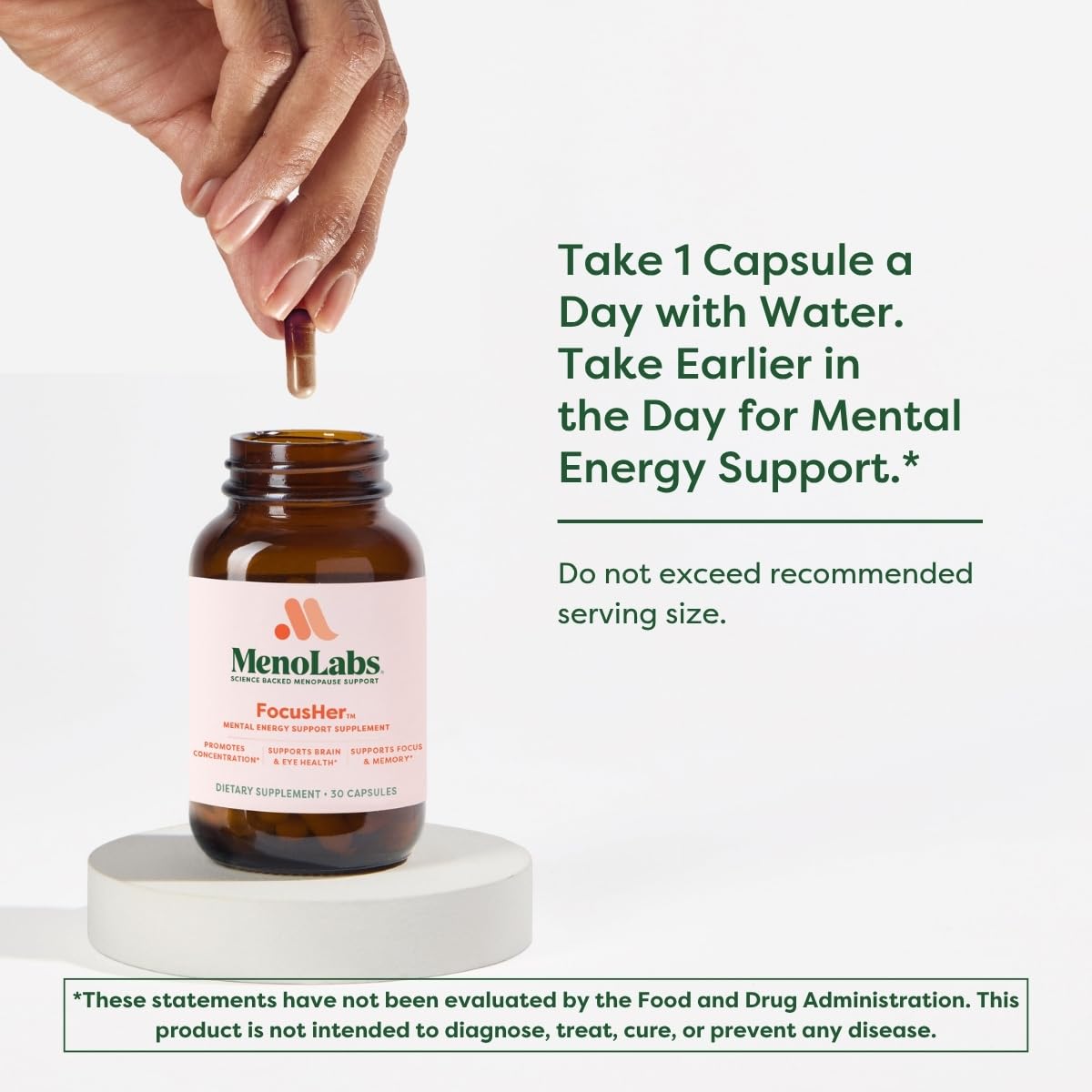 MENOLABS® FocusHer™ Mental Energy Support Supplement – Caffeine-Free Focus, Concentration & Memory – enXtra® & Lutemax 2020® – Menopause, Brain & Eye Health – 30 Capsules, 30-Day Supply MENOLABSBuy Supplements Australia