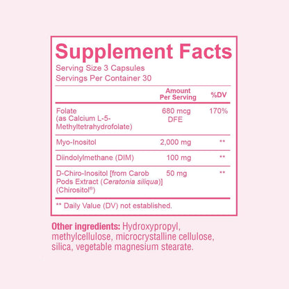 Premium Ovarian Health Support Supplement – Hormone Balance, Ovulation & Cycle Regularity - Myo-Inositol & D-Chiro Inositol Supplement for Women – 40:1 Inositol Ratio With Folate & DIM – 90 Capsules SunergeticBuy Supplements Australia