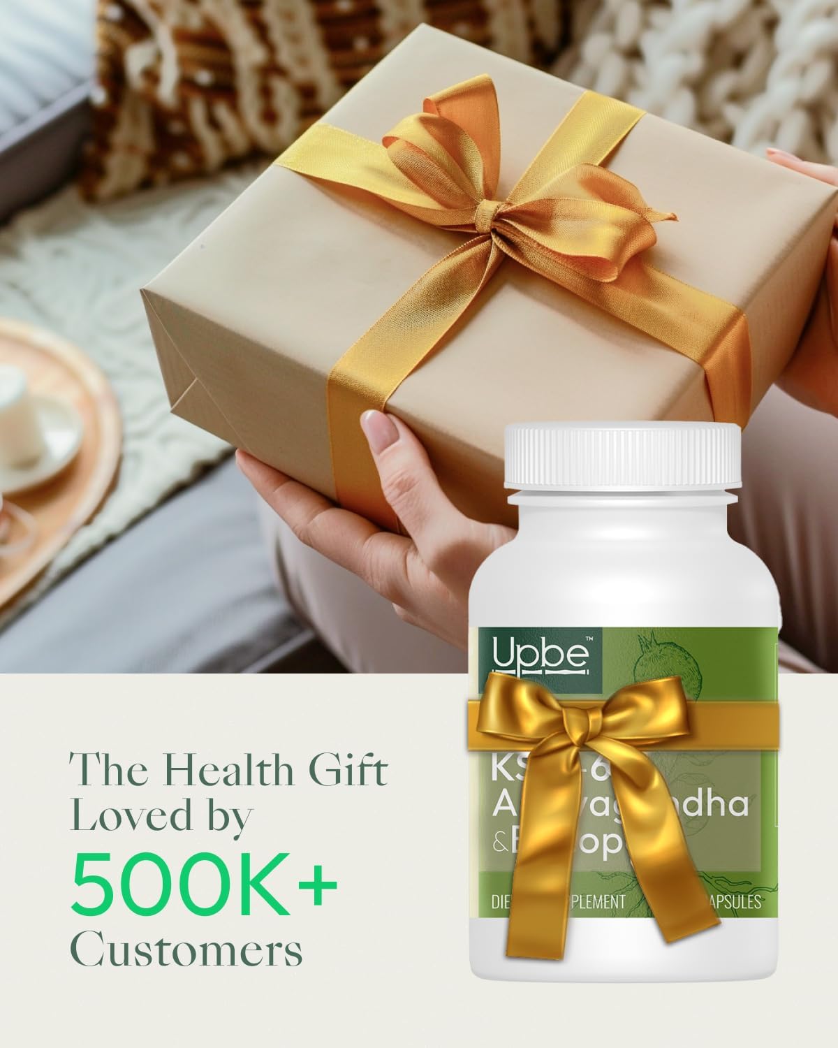 Upbe Ashwagandha Supplements for Women & Men - KSM-66® with Bacopa & Milk Thistle, 60 Vegan Capsules - Stress Relief, Mood, Cortisol Support, Extra Strength Ashwagandha Capsules UpbeBuy Supplements Australia