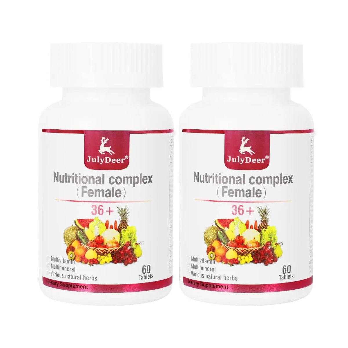 JulyDeer One Daily Tablet Multivitamin for Women - Complete Multimineral with Vitamin A, C, D, E and B-Complex, Zinc & More for Women's Immunity JulyDeer