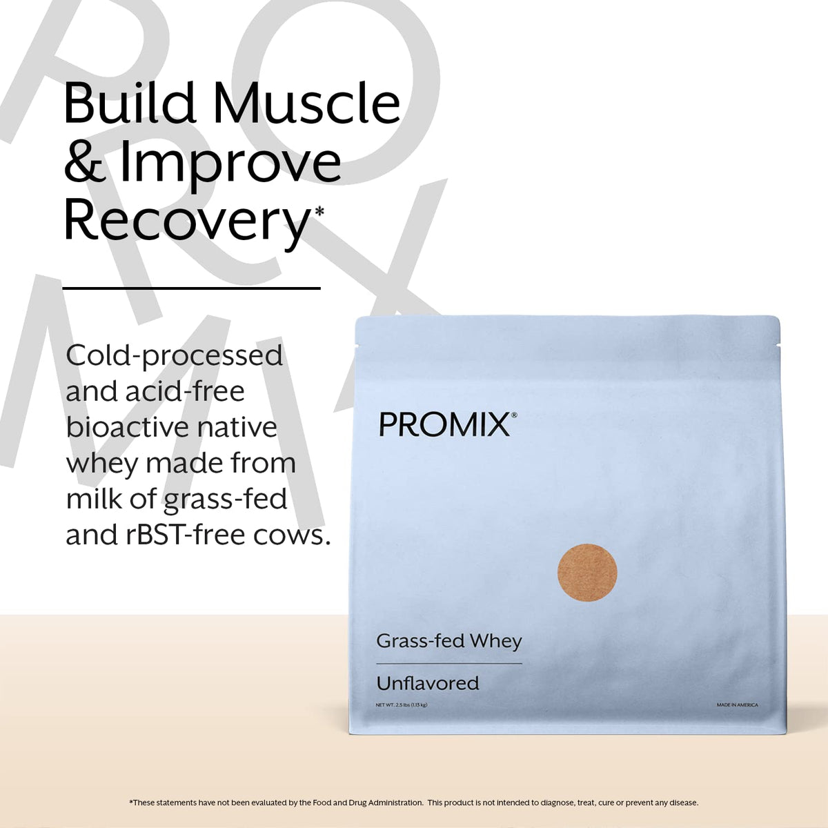 Promix Whey Protein Powder, Unflavored - 5lb Bulk - Grass-Fed & 100% All Natural ProMix NutritionBuy Supplements Australia