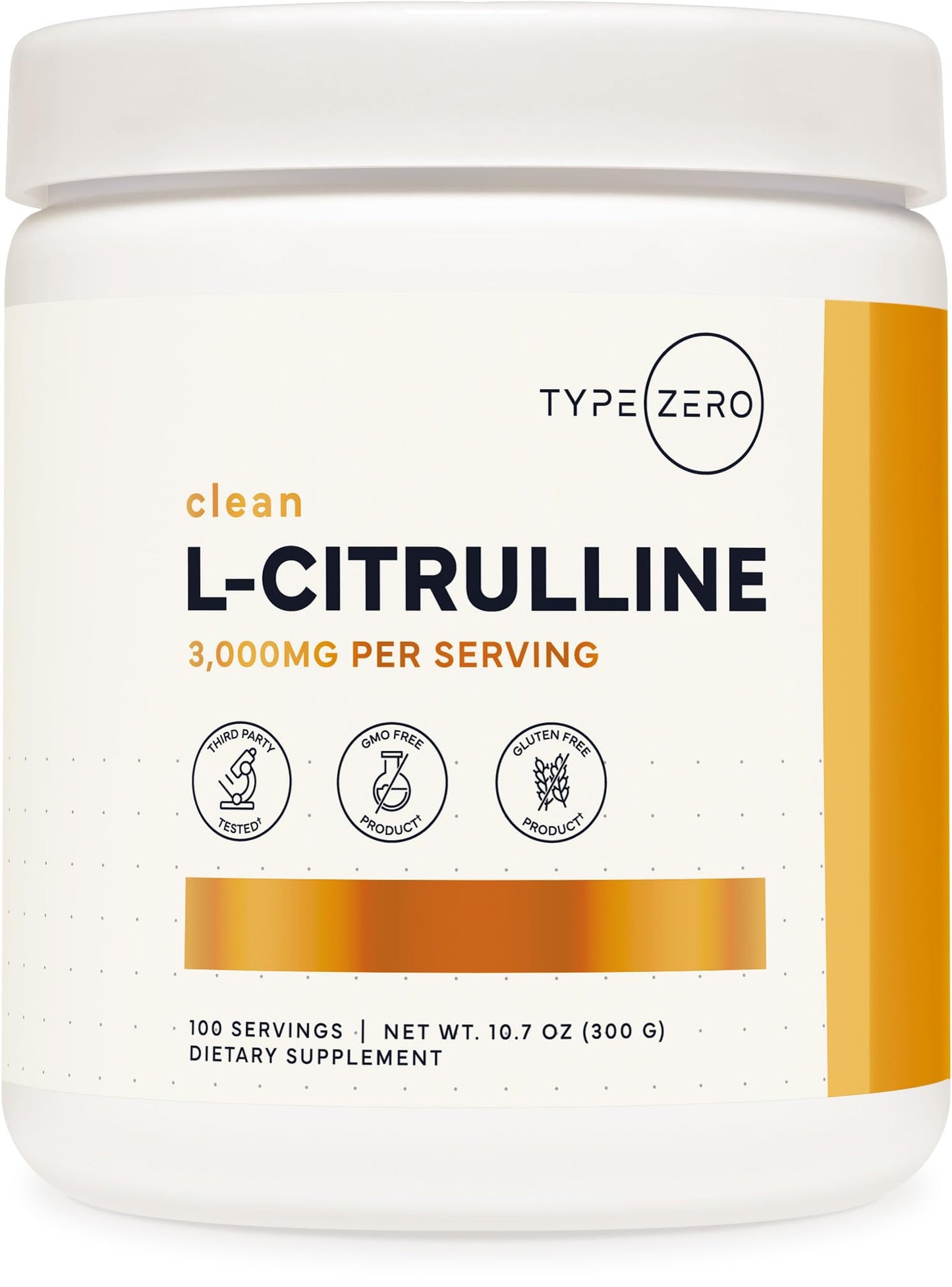 Type Zero L-Citrulline Base Powder, 3,000mg Per Serving - 100 Servings Type ZeroBuy Supplements Australia