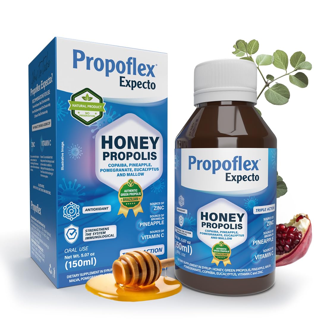 Beelife Expecto Cough Syrup - Triple-Action - Natural Cough Syrup for Kids & Adults - Made in Brazil Green Propolis - Zinc, Bromelain, Vitamin C- 150 ml BeelifeBuy Supplements Australia