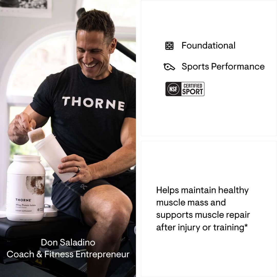 THORNE Whey Protein Isolate - 21 Grams of Easy-to-Digest Whey Protein Powder THORNEBuy Supplements Australia
