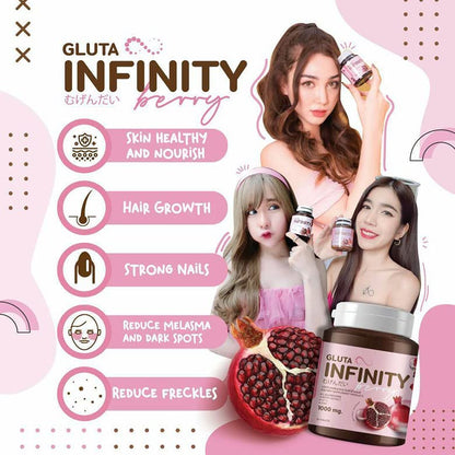 Gluta Infiniy 1000mg L-Glutathione Supplement Tripeptide Fish Collagen L-Glutamine Ascorbic Alizée SpaBuy Supplements Australia