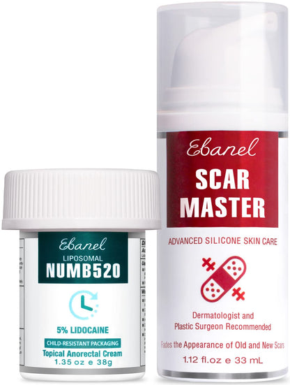 Ebanel Bundle of Lidocaine Numbing Cream, and Advanced Silicone Scar Gel 1 Oz Ebanel buy supplements Au