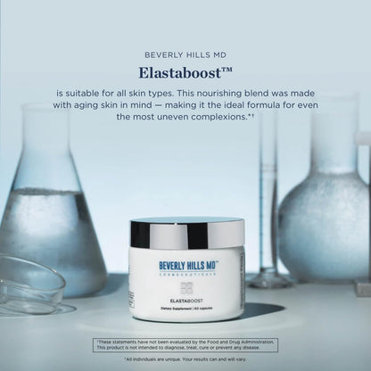 Beverly Hills MD Elastaboost Dietary Supplements for Aging Skin- Elastin Supporting Formula for Lifted, Firmer, Skin w/Hydrolyzed Elastin, Hyaluronic Acid, Vitamin C, Phytoceramides (60 Capsules) Beverly Hills MD buy supplements Au