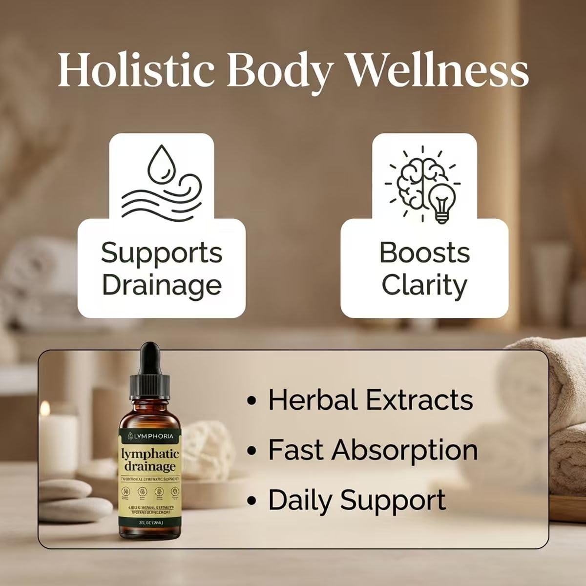 Lymphoria Lymphatic Drainage Drops, Lymphatic System Support, Immune System, Natural Herbal Blends, Vegan & Non-GMO Olavita Serum buy supplements Au