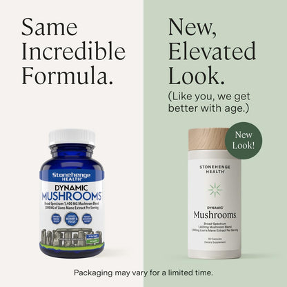 Stonehenge Health Dynamic Mushrooms 1,400 mg – 5 Mushroom Complex (Lion’s Mane, Reishi, Chaga, Maitake, Shiitake) – 100% Fruiting Bodies, Nootropic – Brain, Memory, Focus & Immune Support – 60 Caps Stonehenge HealthBuy Supplements Australia