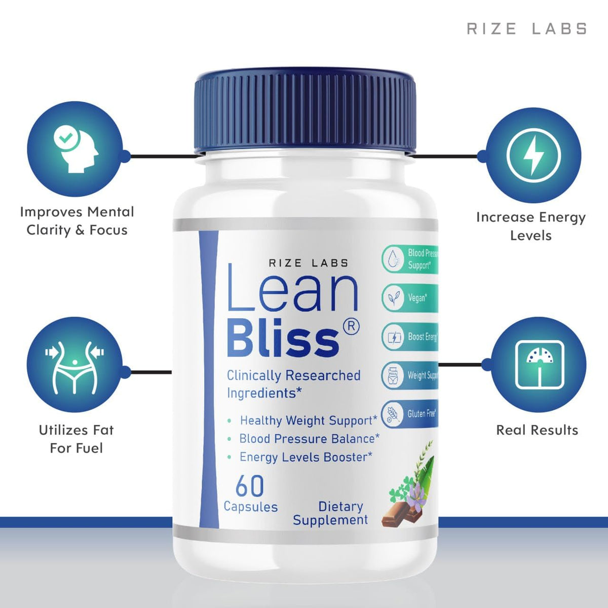(3 Pack) Lean Bliss Weight Loss Pills, Lean Bliss Fat Burning Formula, LeanBliss Advanced rize labsBuy Supplements Australia