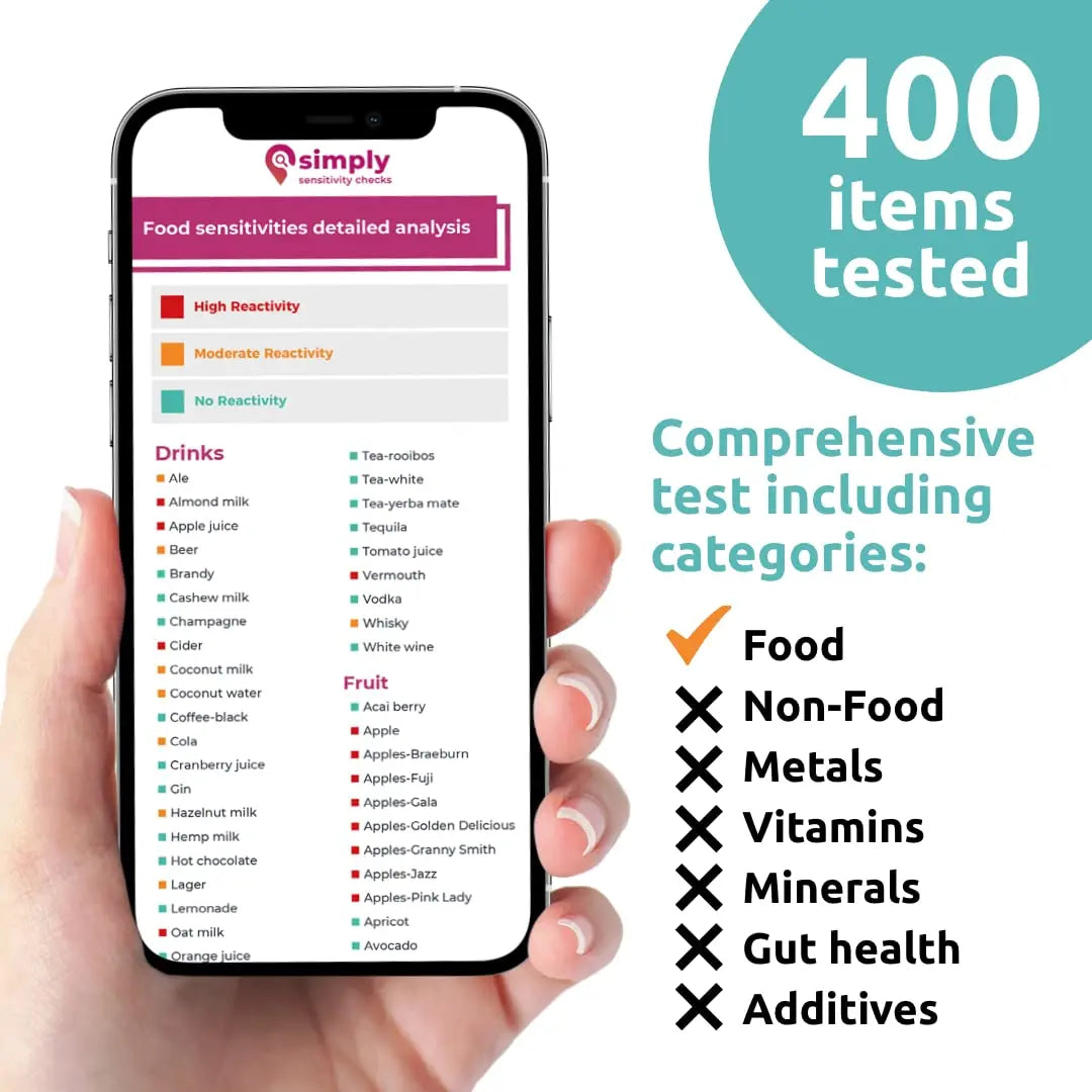 Simply Sensitivity Checks 400+ Items Food Sensitivity Test Kit for Adults – Accurate At-Home Hair Strand Test for Gut Health, Digestion, Additives, Vitamins – Results in 3-5 Days Simply Sensitivity ChecksBuy Supplements Australia