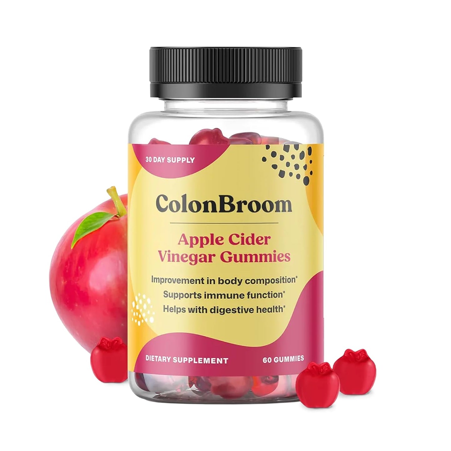 ColonBroom Apple Cider Vinegar Gummies for Women, 60 Gummies, 30 Day Supply, Vegan, Non-GMO Supplement – Supports Body Composition, Boost Metabolism & Improves Digestive Wellness ColonBroomBuy Supplements Australia