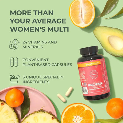 Primal Harvest Multivitamin for Women Vitamin A, Vitamin C, Vitamin D and E, Vitamin B12, B6, Biotin, Zinc Supplements Primal Harvest