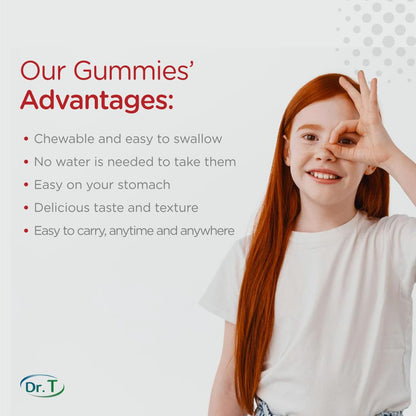 Dr. T Kids Multivitamin Gummies – Daily Vitamins for Kids Ages 2+, with A, C, D, E, B & Folic Acid – Supports Bone Strength, Immunity & Overall Health Dr. TBuy Supplements Australia