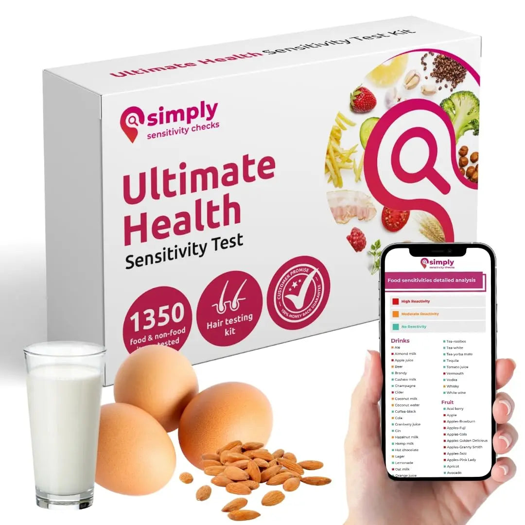 Simply Sensitivity Checks 1350+ Items Food Sensitivity Test Kit for Adults – Foods & Non-Foods, Including Lactose, Gluten, Vitamins, Minerals, Gut Health & More – at-Home Food Intolerance Test Kit Simply Sensitivity ChecksBuy Supplements Australia