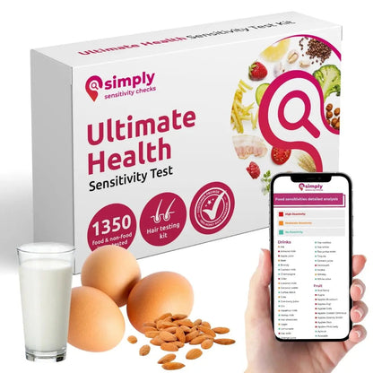 Simply Sensitivity Checks 1350+ Items Food Sensitivity Test Kit for Adults – Foods & Non-Foods, Including Lactose, Gluten, Vitamins, Minerals, Gut Health & More – at-Home Food Intolerance Test Kit Simply Sensitivity ChecksBuy Supplements Australia