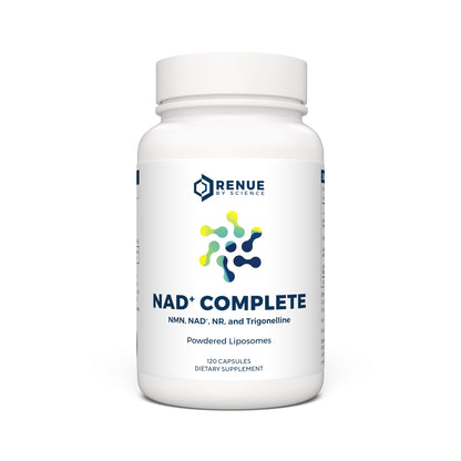 RENUE by SCIENCE NAD+ Complete | 120 Liposomal NAD Supplement Capsules with NMN, NR & Trigonelline - 210mg NMN & 160mg NAD per Serving | Bioavailable Formula for Increased Absorption | Made in the USA Renue By ScienceBuy Supplements Australia