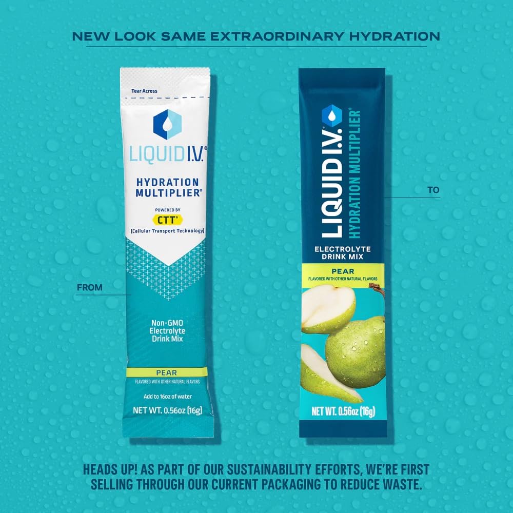 Liquid I.V.® Hydration Multiplier - Pear | Electrolyte Powder Drink Mix | 1 Pack (16 Servings) Liquid I.V.Buy Supplements Australia