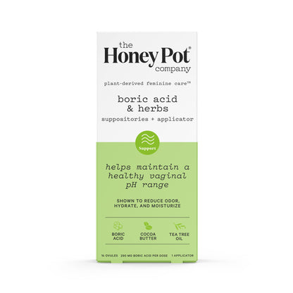 The Honey Pot Company 7 Day Boric Acid & Herbs Suppositories - Maintains and Balances Healthy Vaginal pH, Manages Odor, Hydrates, & Moisturizes - Gynecologist Tested The Honey Pot CompanyBuy Supplements Australia